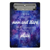 Psalms Bijbelverse Galaxy Waterverf Christelijk Mini Klembord (Voorkant)