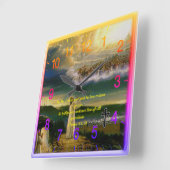 Psalms Christelijk-Faith gebed 100:5 Vierkante Klok (Hoek)