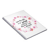 Psalms Devotional Christelijk Bijbel Verse Pink Fl Notitieboek (Rechterzijde)