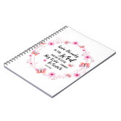 Psalms Devotional Christelijk Bijbel Verse Pink Fl Notitieboek (Linkerzijde)
