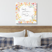 Psalms Floral Wreath God zit in haar Christelijke Canvas Afdruk (Insitu (Slaapkamer))