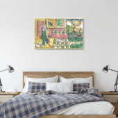 Psalms: frontispiece die Koning David laat zien di Canvas Afdruk (Insitu (Slaapkamer))