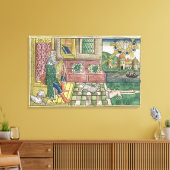 Psalms: frontispiece die Koning David laat zien di Canvas Afdruk (Insitu (Woonkamer))