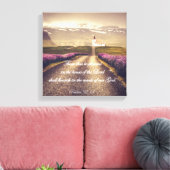 Psalms: Geplant in het huis van de Lord Verse Canvas Afdruk (Insitu (Woonkamer))