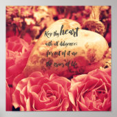 Psalms Heart Bible Verse Poster (Voorkant)