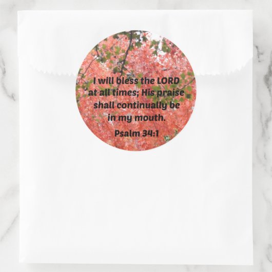 Psalms Ronde Sticker (Tas)