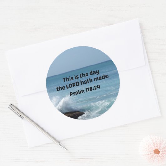 Psalms Ronde Sticker (Envelop)