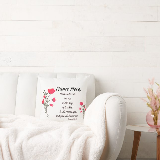 Psalms Scripting Cotton Sierkussen (Bank)