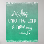 Psalms Sing Bible Verse Poster (Voorkant)