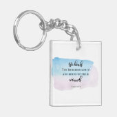 psalms tweble Christelijk Geloof God waterverf Sleutelhanger (Voorkant Links)