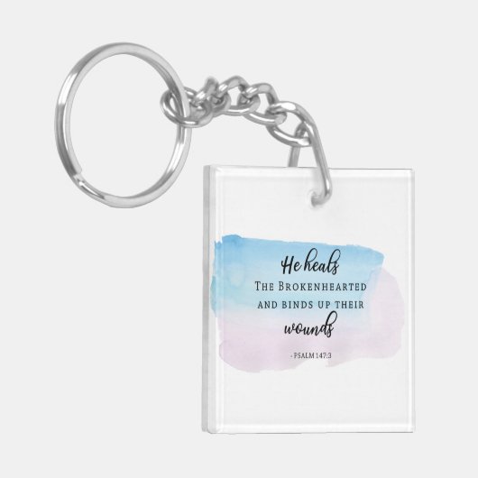 psalms tweble Christelijk Geloof God waterverf Sleutelhanger (Voorkant Links)