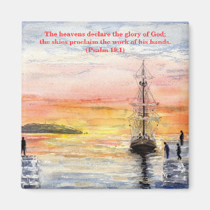 "Psalms & Waterverven Magnet