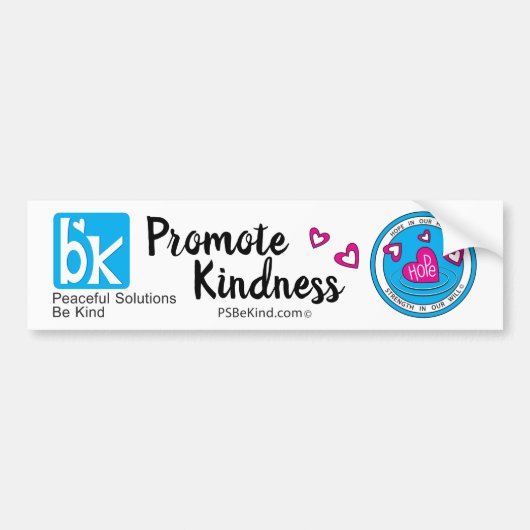 PSBeKind_Peaceful Solutions_ Bumpersticker (Voorkant)