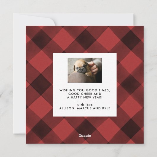 Pset 2019 Holiday 12 Foto Collage Grid Feestdagenkaart (Achterkant)