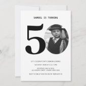  Pset 50th Birthday Foto Uitnodiging (Voorkant)