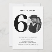  Pset 60th Birthday Foto Uitnodiging (Voorkant)