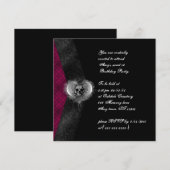 Pset and Skull Gothic Sweet 16 Birthday Invites Kaart (Voorkant / Achterkant)