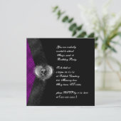 Pset and Skull Gothic Sweet 16 Birthday Invites Kaart (Staand voorkant)