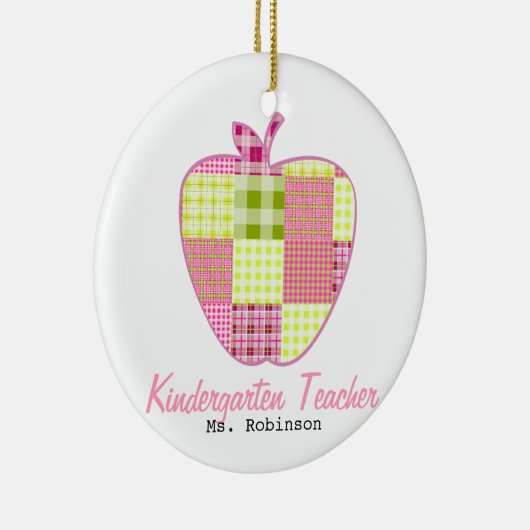 Pset Apple Kindergarten Leraar Keramisch Ornament (Rechts)