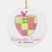 Pset Apple Kindergarten Leraar Keramisch Ornament (Voorkant)