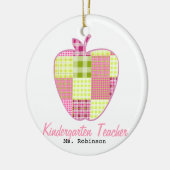 Pset Apple Kindergarten Leraar Keramisch Ornament (Links)