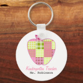 Pset Apple Kindergarten Leraar Sleutelhanger (Voorkant)
