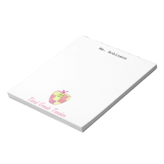 Pset Apple-leraar van de derde klas Notitieblok (Linkerzijde)