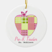 Pset Apple Pre-K leraar Keramisch Ornament (Voorkant)