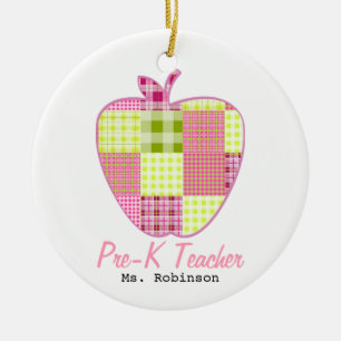 Pset Apple Pre-K leraar Keramisch Ornament