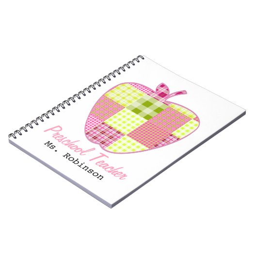 Pset Apple Preschool leraar Notitieboek (Linkerzijde)