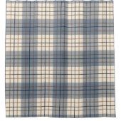 Pset Big Pattern Blues Brown Cream Douchegordijn (Voorkant)