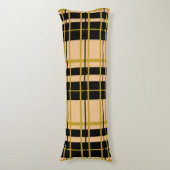 Pset Black Gold Roos Striped Lichaamskussen (Voorkant Verticaal)