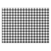 Pset Black White Gingham Checkered Rustic Tafelkleed (Voorkant (Horizontaal))
