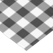 Pset Black White Gingham Checkered Rustic Tafelkleed (Gekanteld)