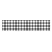 Pset Black White Gingham Rustic Korte Tafelloper (Horizontaal)