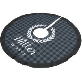 Pset Blue Holiday Name + Jaar van Kerstmis Kerstboom Rok (Gekanteld)