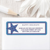 Pset Blue Paars Modern Rustic Star Stylish Etiket (Insitu)