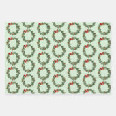 Pset + Botanische  smalle kerst Inpakpapier Vel (Voorkant 2)