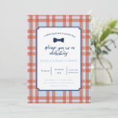 Pset Bow Stropdas Baby Boy Shower Uitnodiging (Staand voorkant)