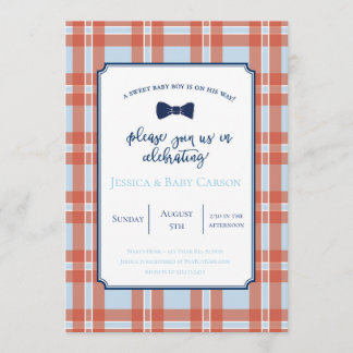 Pset Bow Stropdas Baby Boy Shower Uitnodiging