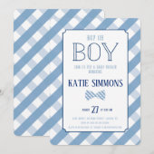 Pset Bow Stropdas Southern Baby Shower Kaart (Voorkant / Achterkant)