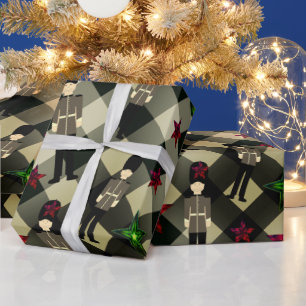 Pset British Soldier-kerstwerkpapier Cadeaupapier