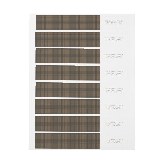 Pset Brown Wrap rond label (Vel)