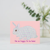 Pset Bunny, ik ben zo hopeloos om hier briefkaarte Briefkaart (Staand voorkant)
