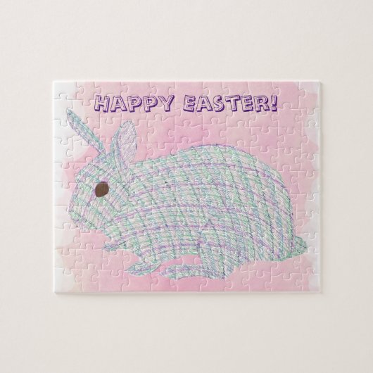 Pset Bunny Rabbit Happy Easter Puzzles Legpuzzel (Horizontaal)