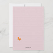 Pset Butterfly Foto Birthday Party Invitation Kaart (Achterkant)