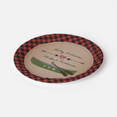 Pset Canoe + Arrows Rustic Wedding Papieren Bordje (Gekanteld)