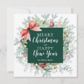 Pset Check Winter Wreats Kerstmis Feestdagenkaart (Voorkant)