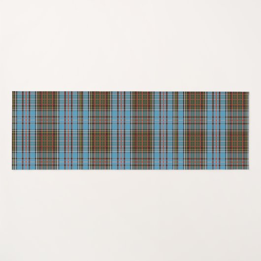 Pset Clan Anderson Blauwgroen Check Tartan Yogamat (Voorkant (horizontaal))
