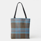 Pset Clan Anderson Tartan Blauwgroen grijze cheque Tote Bag (Achterkant)